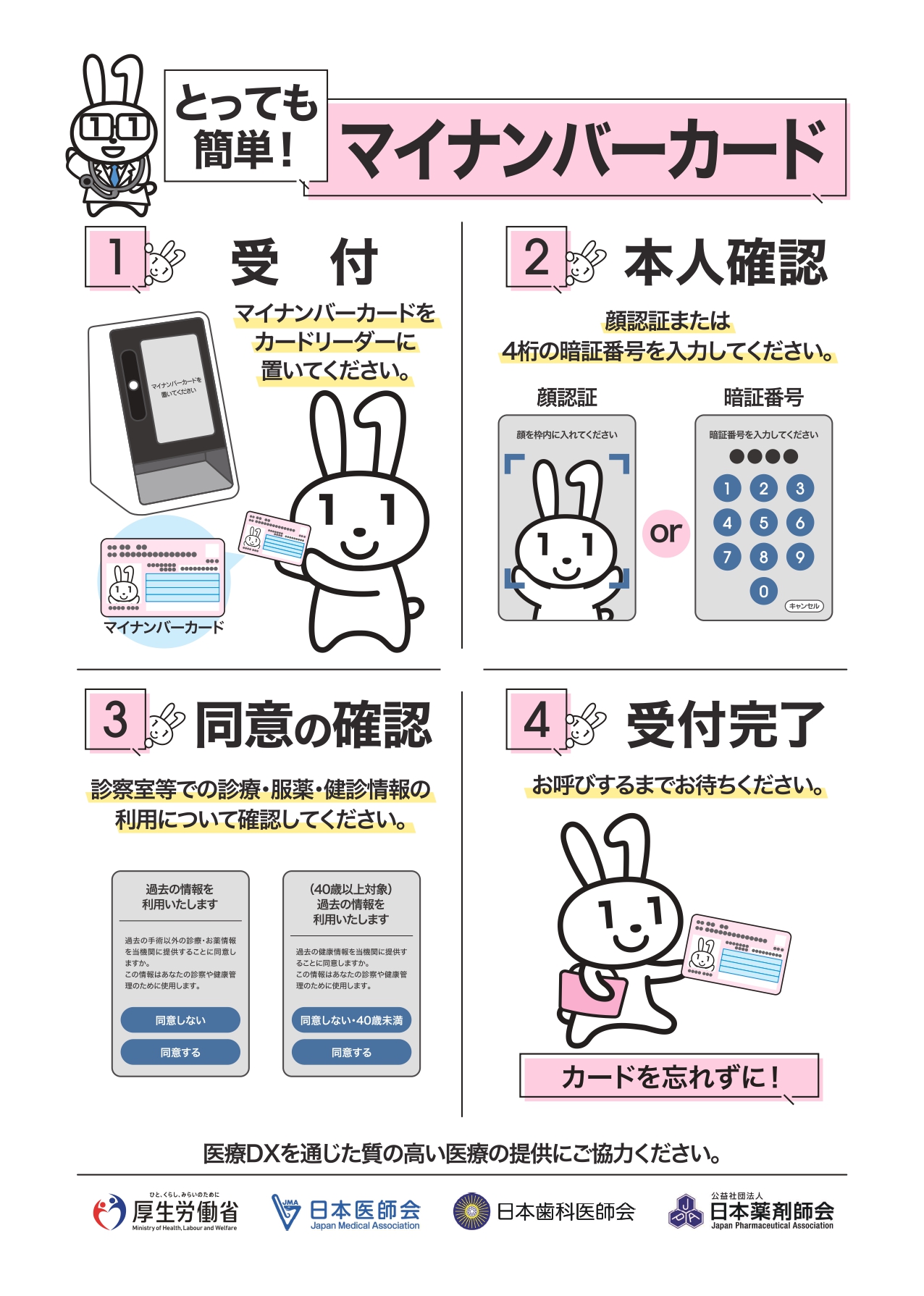 マイナンバーカードが健康保険証等として利用できます